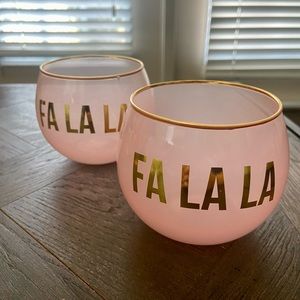 Stemless Christmas Wine glasses